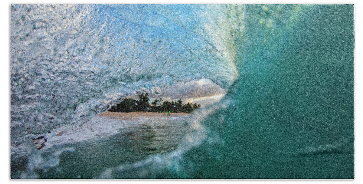 Wave Beach Towel featuring the photograph Inside Out by Sean Davey