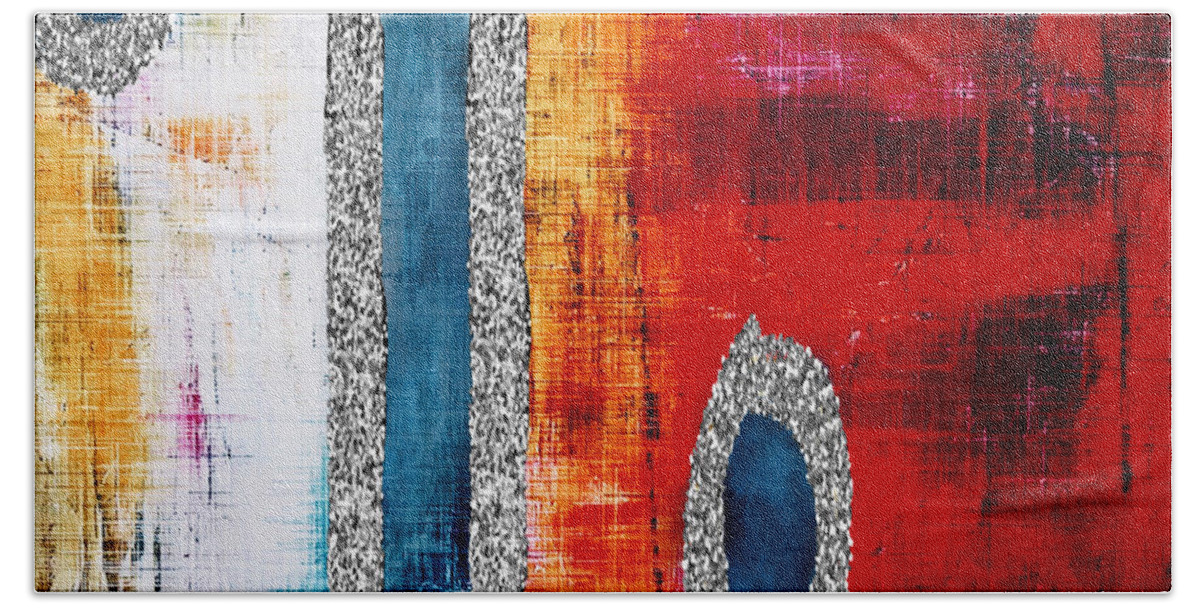 Abstract Art Beach Towel featuring the digital art Insurrection by Canessa Thomas