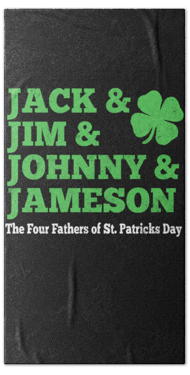 Irish Beach Towel featuring the digital art Jack Jim Johnny Jameson by Jacob Zelazny