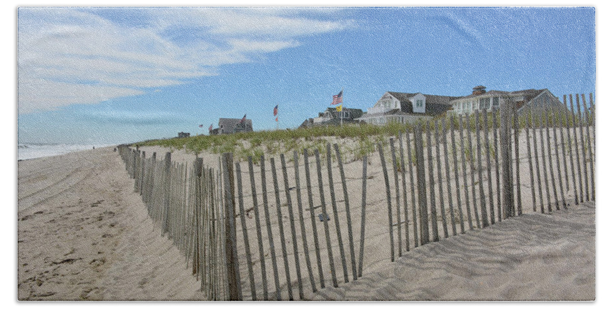 Bay Head Beach Beach Sheet featuring the photograph Jersey Shore Beach Backyard by Angie Tirado