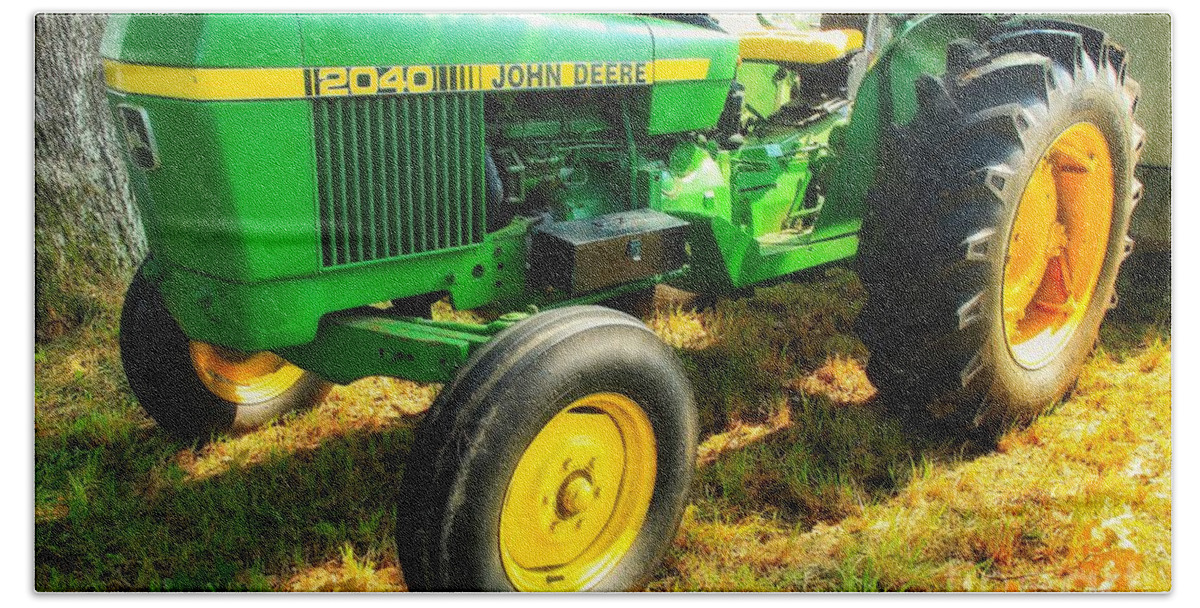 Tractor Beach Towel featuring the photograph John Deere 2040 by Mike Eingle