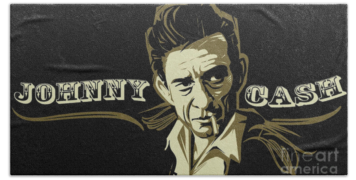 Johnny Beach Towel featuring the photograph Johnny Cash by Action