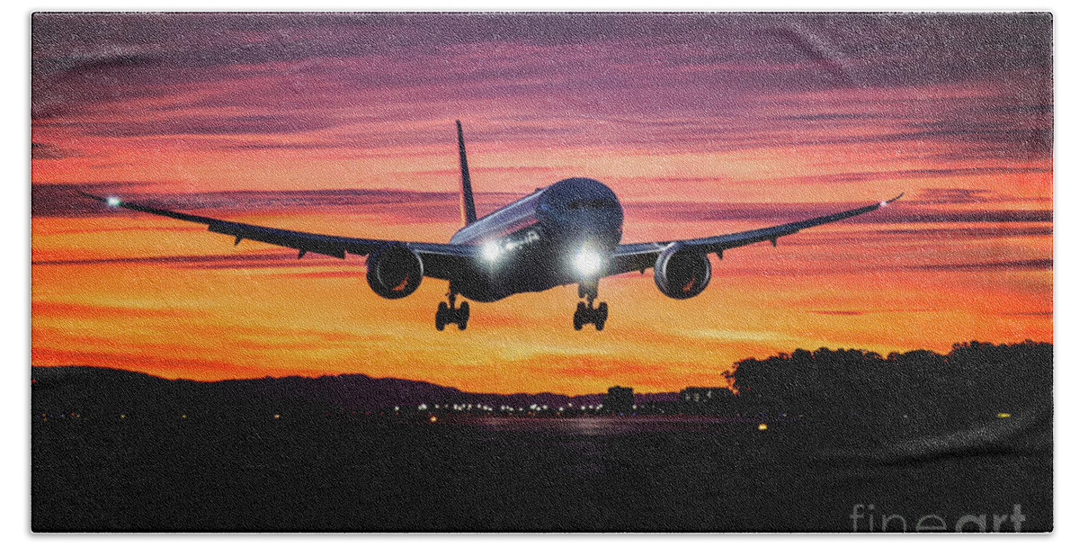 Boeing Beach Towel featuring the photograph Journey's End by Touch n Go