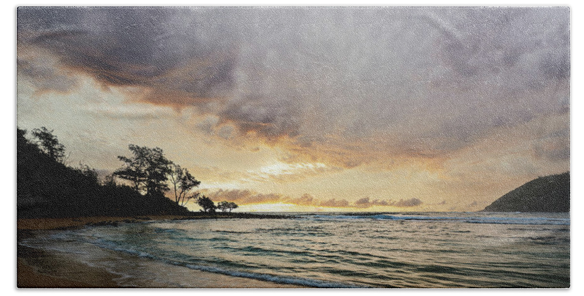 Nature Beach Towel featuring the photograph Kauai Sunrise Cloud Formation by Jon Glaser