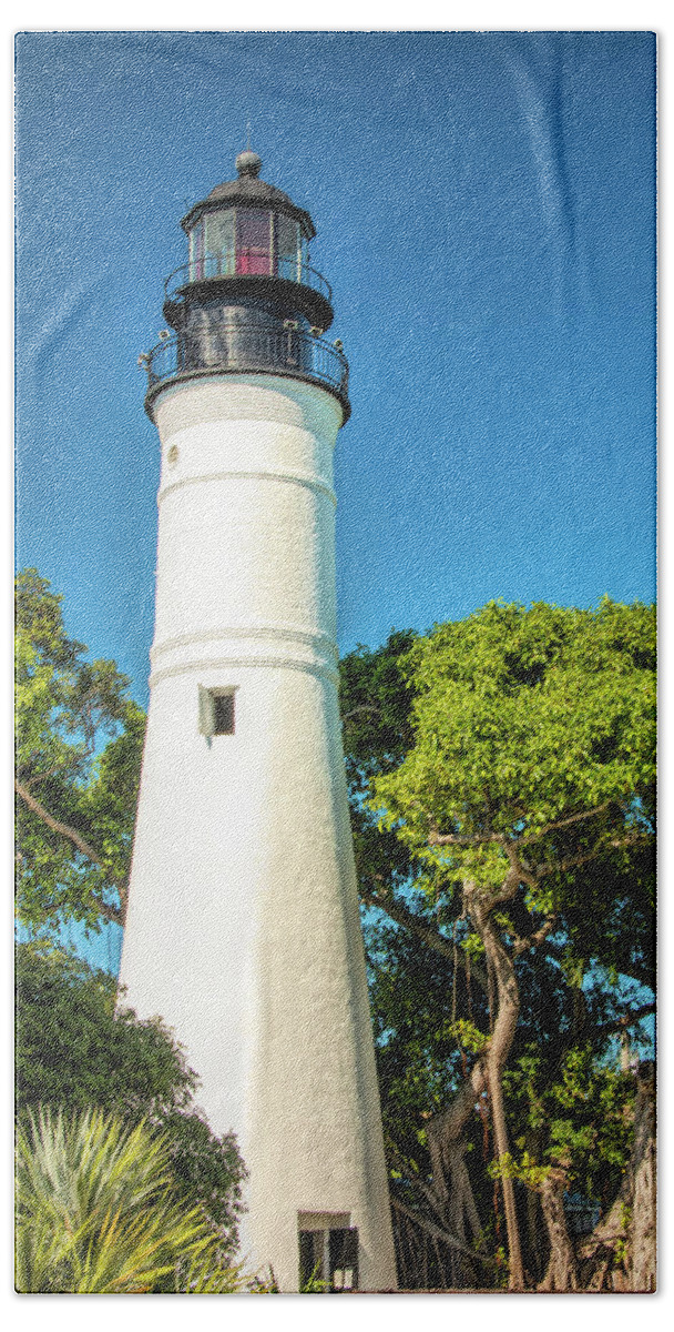 America Beach Sheet featuring the photograph Key West Lighthouse by Kristia Adams