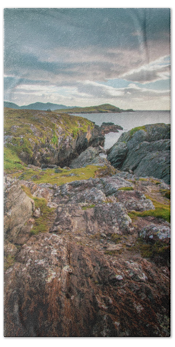 Rugged Beach Towel featuring the photograph Kilcatherine Points by Mark Callanan