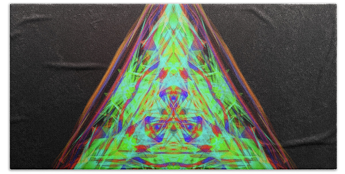 Kosmic Pyramid Of Osiris Beach Towel featuring the digital art Kosmic Pyramid of Osiris by Michael Canteen