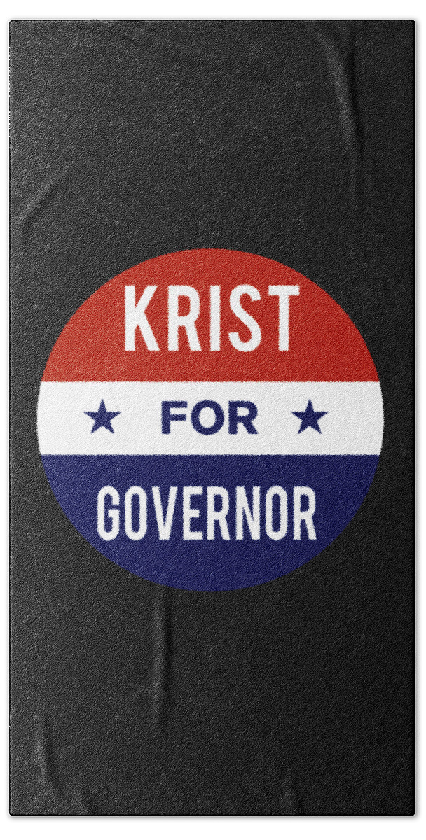 Election Beach Towel featuring the digital art Krist For Governor by Flippin Sweet Gear