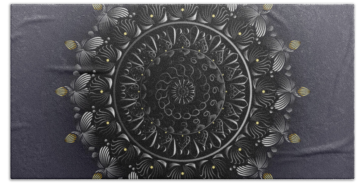 Mandala Beach Towel featuring the digital art Kuklos No 4342 by Alan Bennington