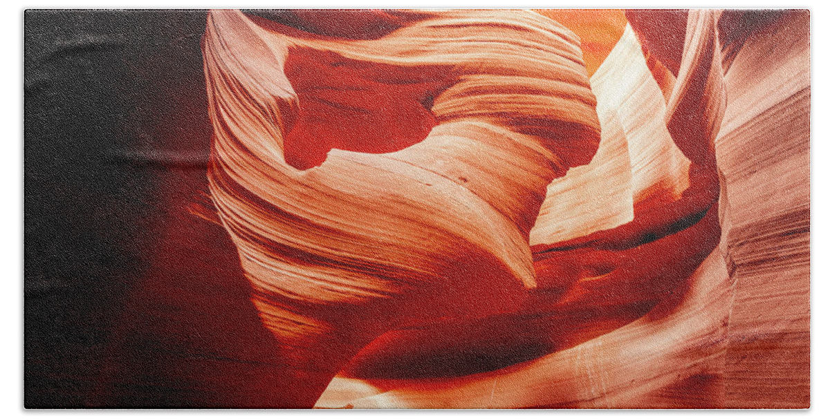 Antelope_canyon Beach Towel featuring the photograph Lady in the Wind, Antelope Canyon by Bradley Morris
