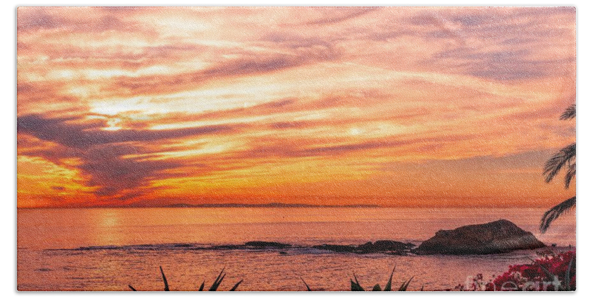  Beach Towel featuring the photograph Laguna Beach Sunset by Abigail Diane Photography