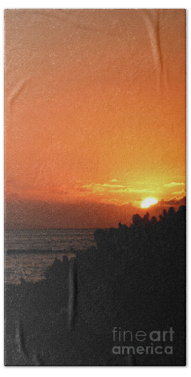 Photography Beach Towel featuring the photograph Lahaina Sunset 006 by Stephanie Gambini