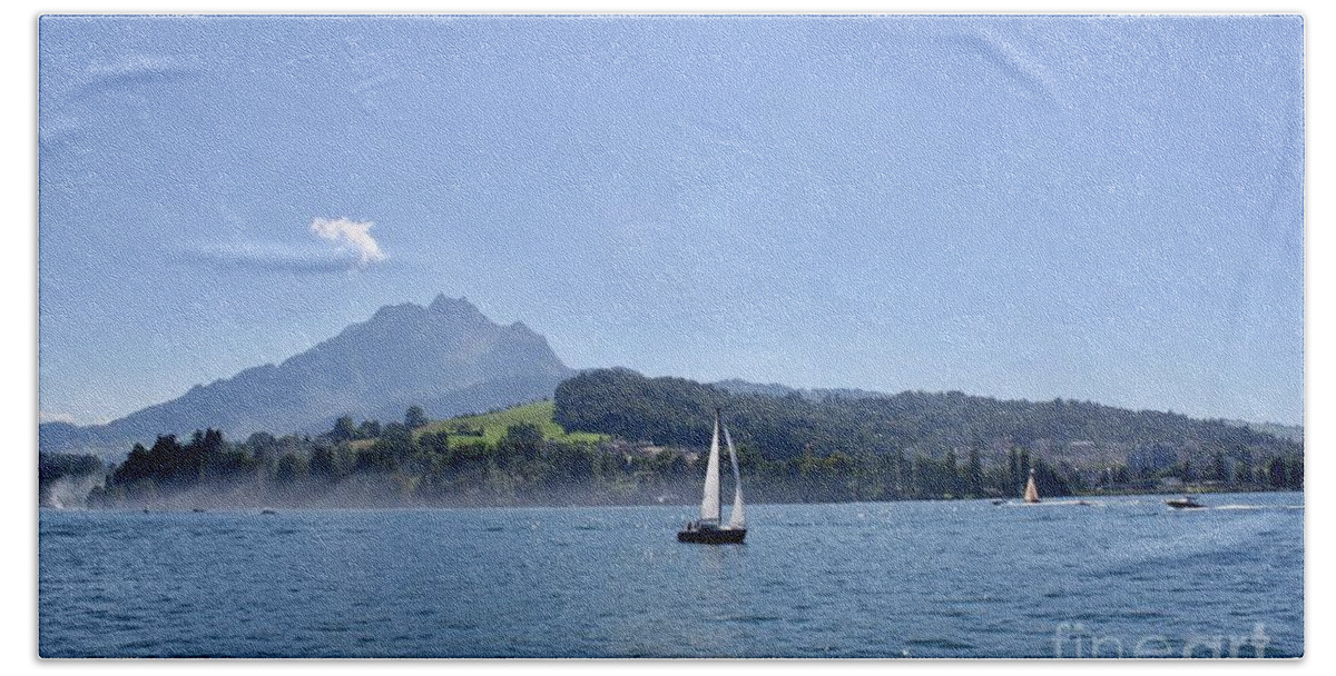 Lake Lucerne Beach Towel featuring the photograph Lake Lucerne III by Flavia Westerwelle