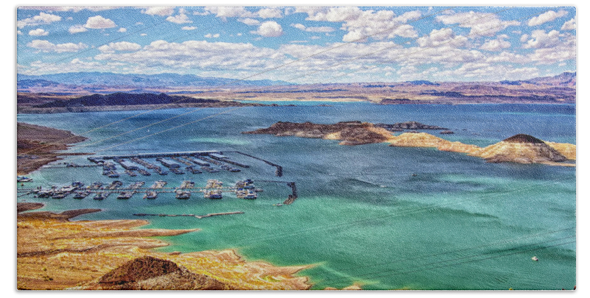 Lake Mead Beach Towel featuring the photograph Lake Mead, Nevada by Tatiana Travelways