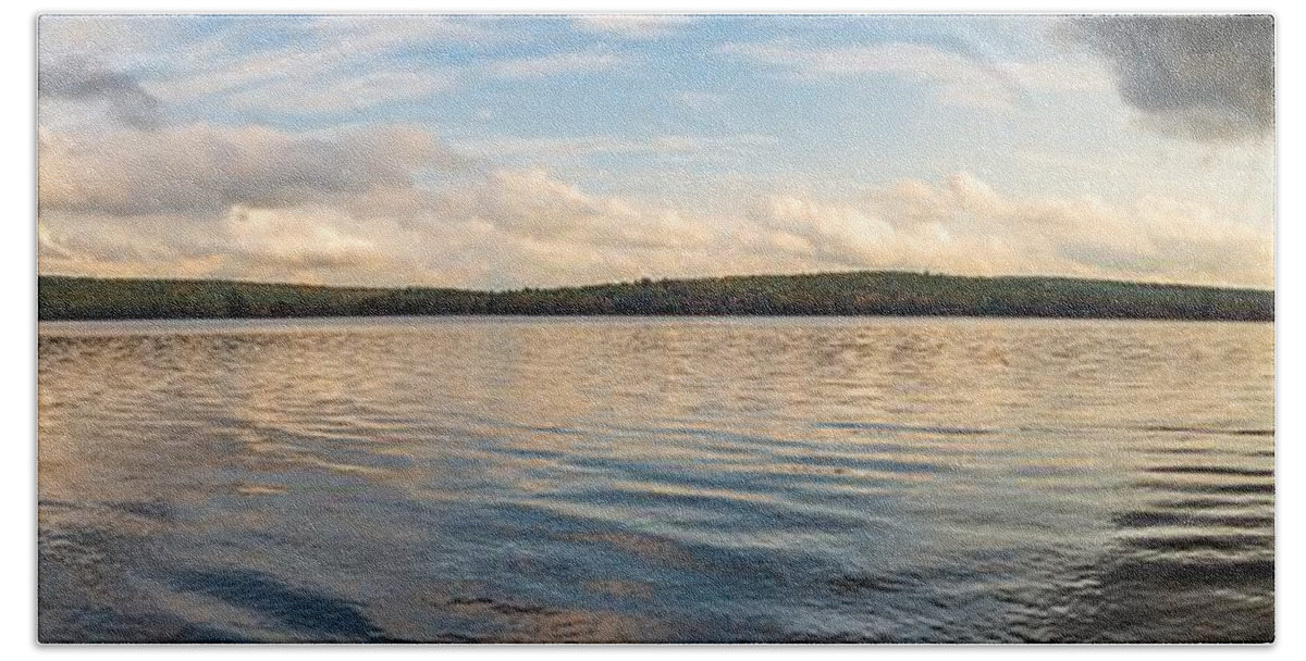 Panorama Beach Towel featuring the photograph Landscape Photography - Shohola Lake by Amelia Pearn