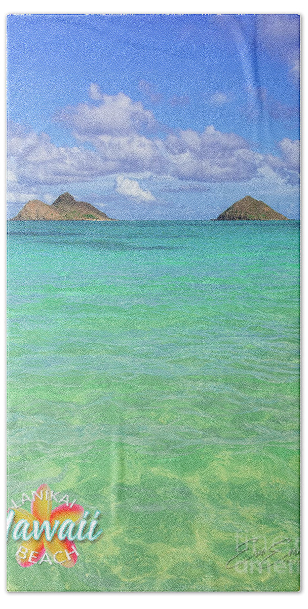 Post Card Beach Towel featuring the photograph Lanikai Beach Crystal Clear Water post Card by Aloha Art