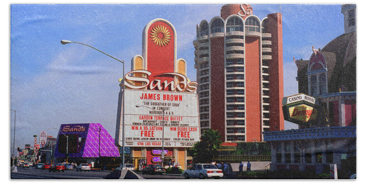 America Beach Sheet featuring the photograph Las Vegas 1994 #1 by Frank Romeo