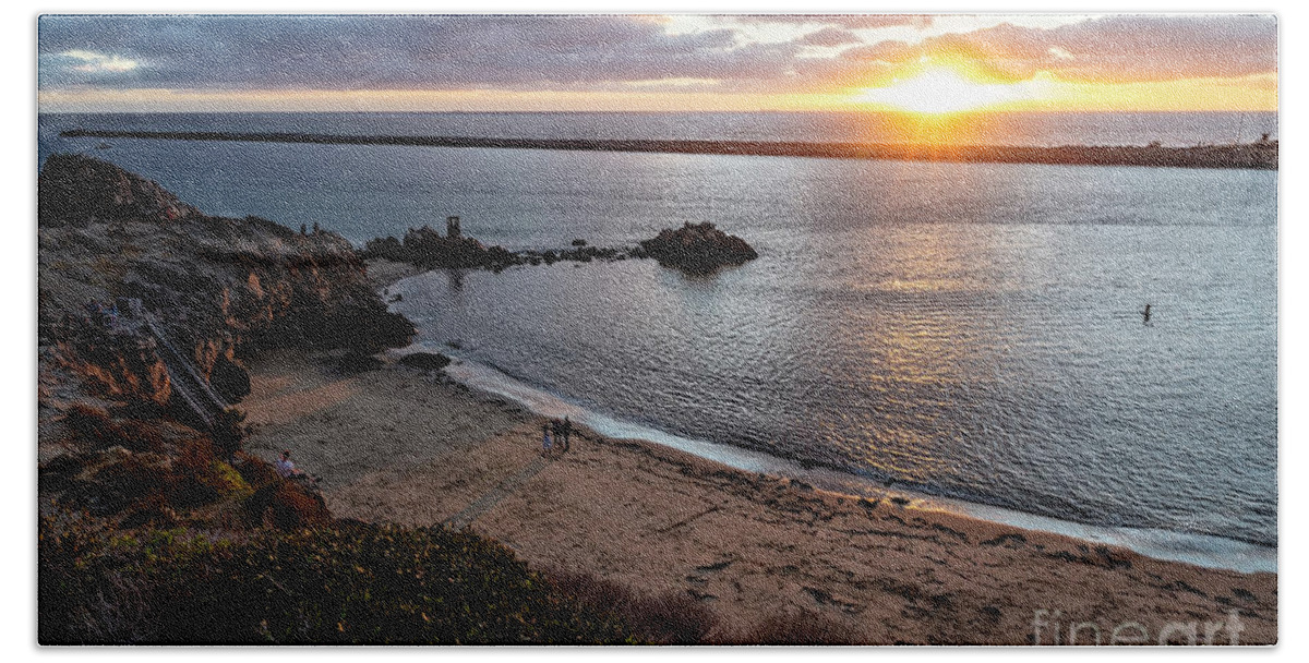 Last Beach Towel featuring the photograph Last Sunset of 2021 by Eddie Yerkish