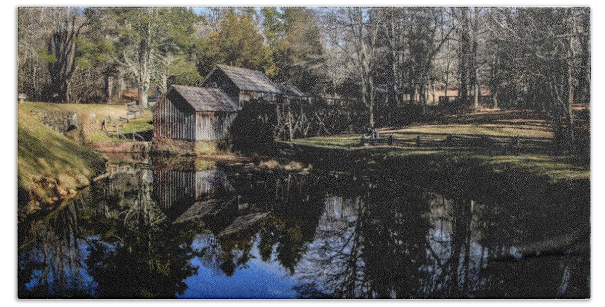 Mabry Mill Beach Towel featuring the photograph Late Winter at Mabry Mill by Deb Beausoleil