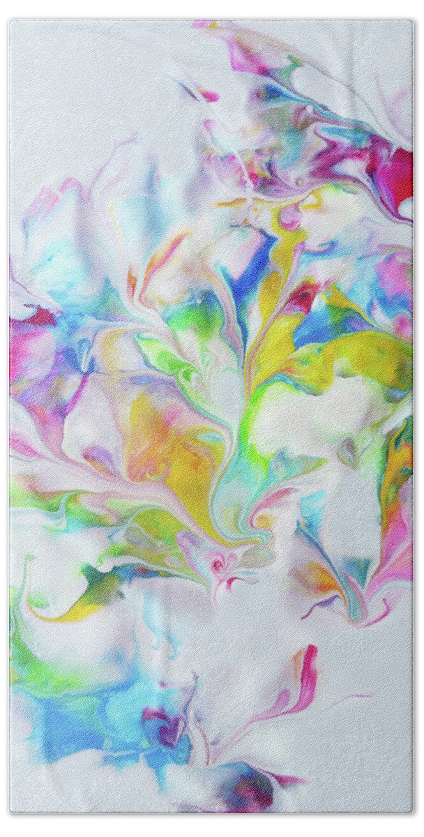 Rainbow Colors Beach Towel featuring the painting Laugh Inside by Deborah Erlandson