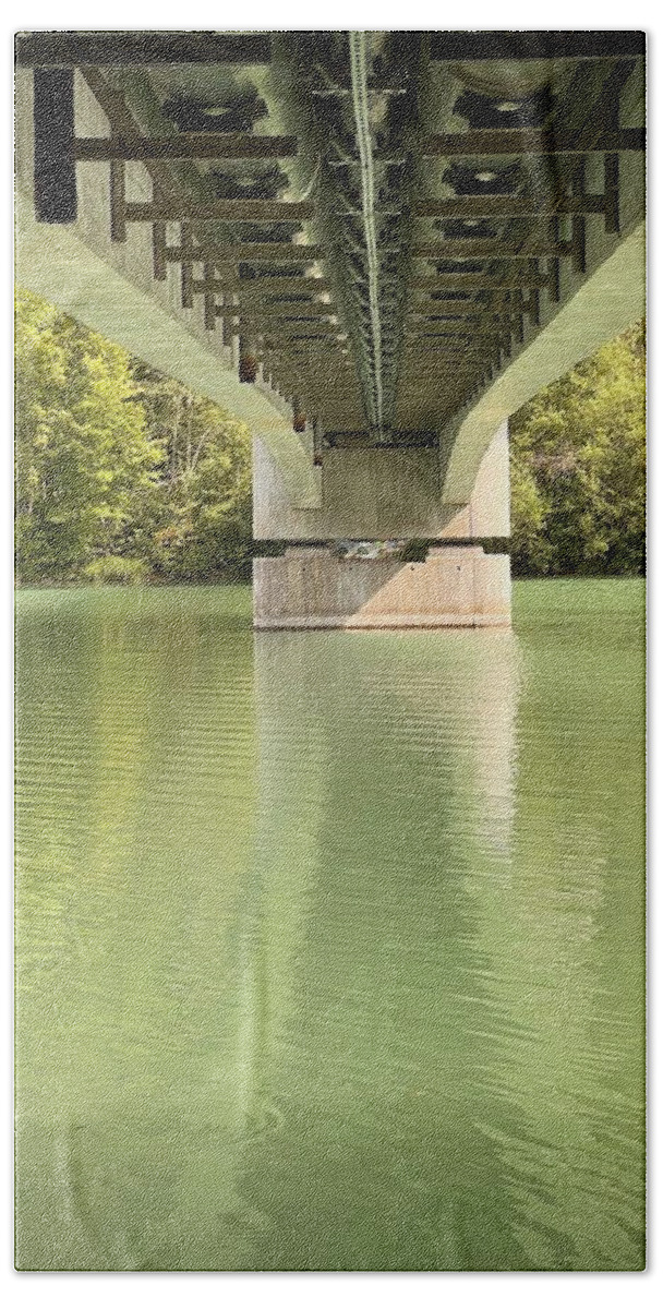 Lech River Beach Towel featuring the photograph Lech River Bridge by Nancy Merkle
