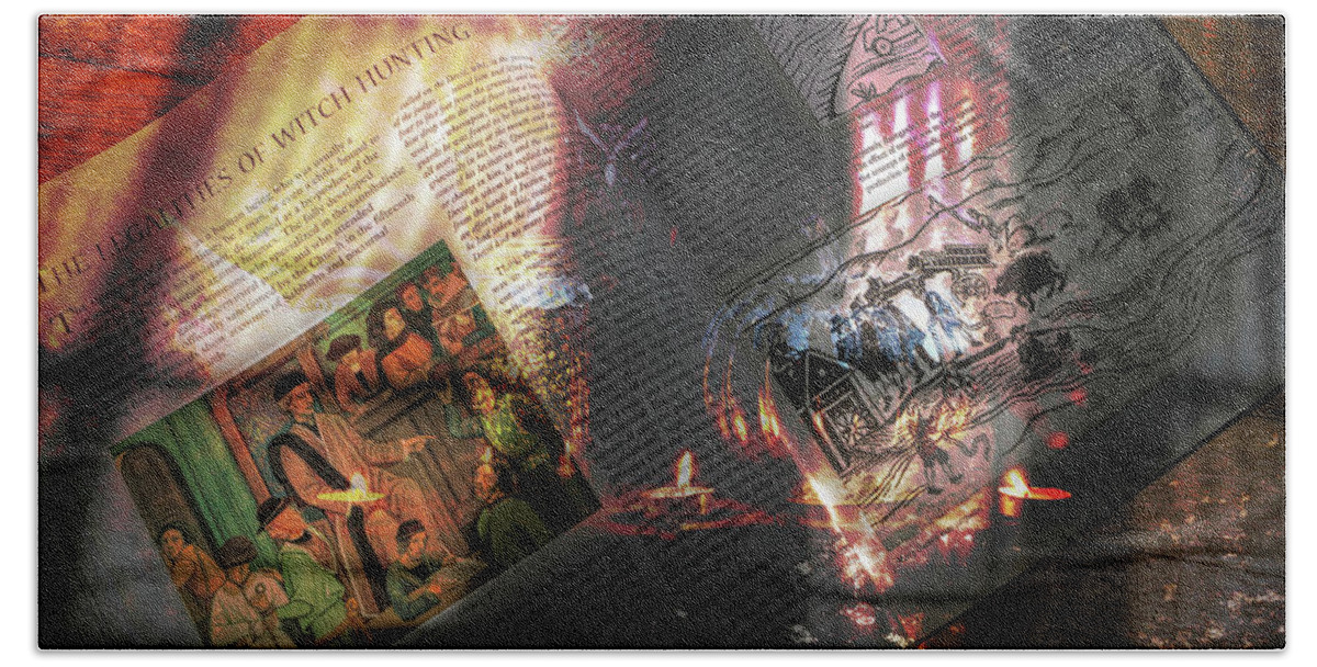 Legalities Of Witch Hunting Beach Towel featuring the photograph Legalities of Witch Hunting by Sharon Popek
