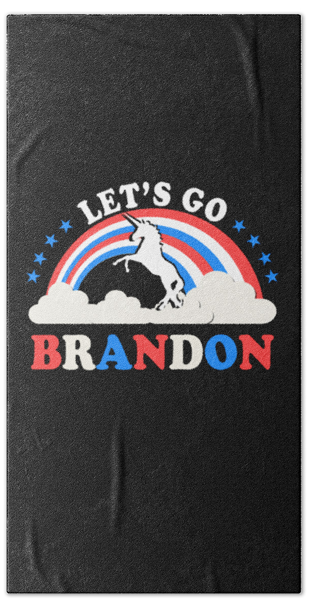 Cool Beach Towel featuring the digital art Lets Go Brandon F Joe Biden by Flippin Sweet Gear