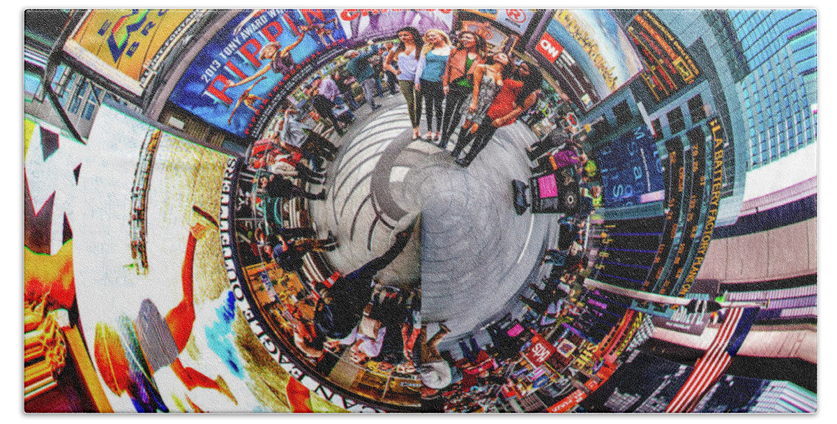 Times Square Beach Towel featuring the photograph Life In The Bubble by Az Jackson