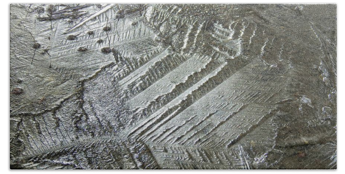 Ice Formations Beach Towel featuring the photograph Light on the frozen path by Nicola Finch