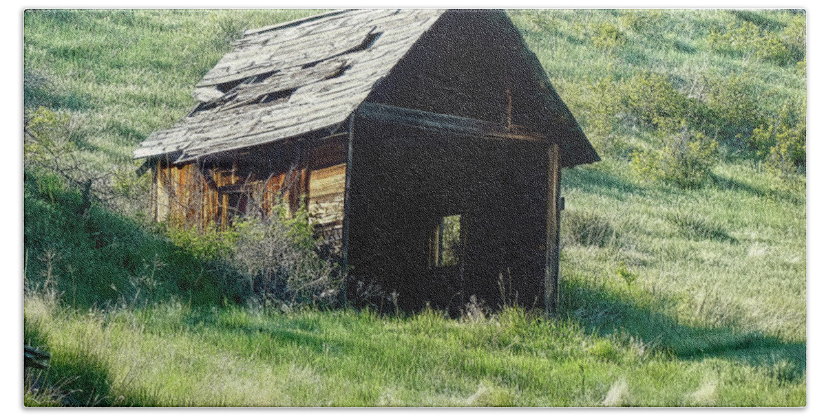 Barn Beach Towel featuring the photograph Little Wooden Shed by Cathy Anderson