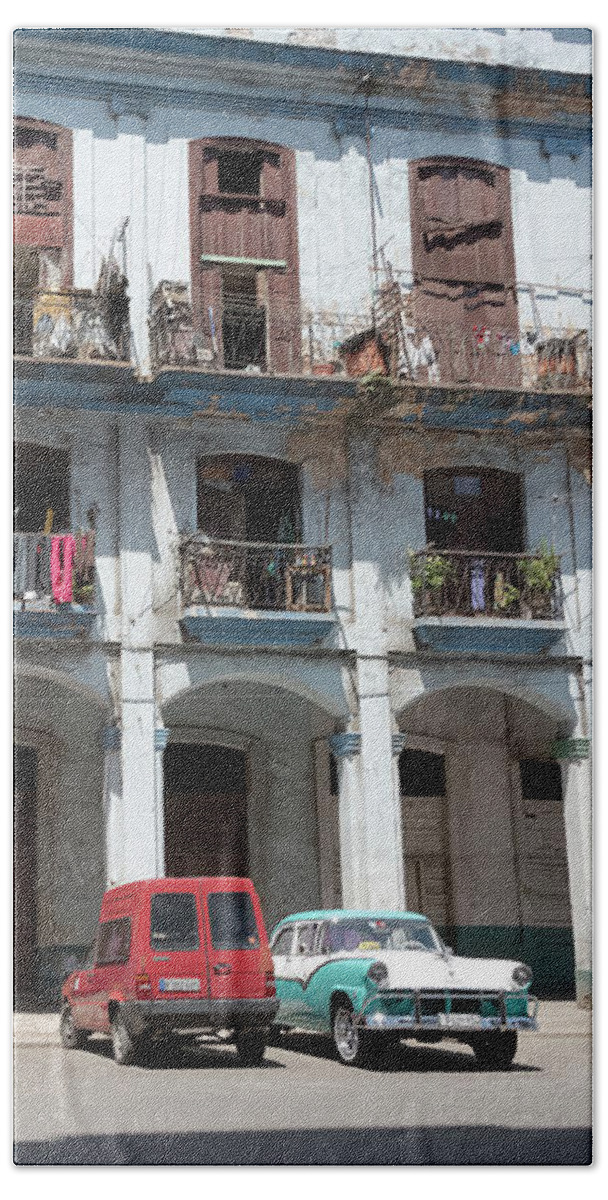Cuba Beach Towel featuring the photograph Living in Cuba by Paul Plaine