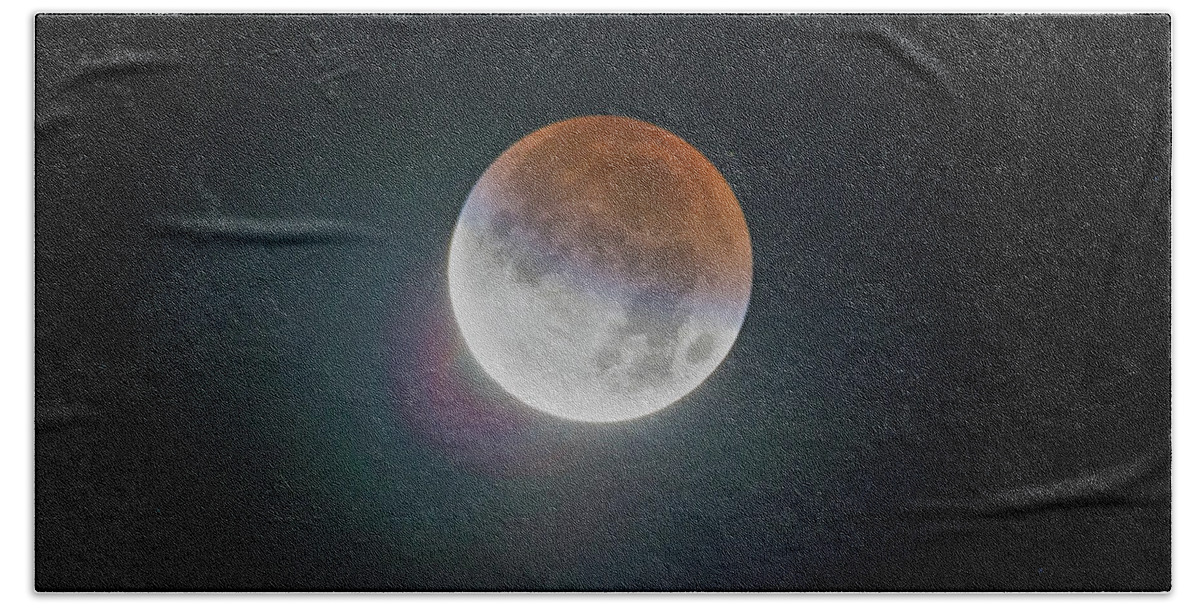 Moon Beach Towel featuring the photograph Lunar Eclipse 2021 by David Beechum