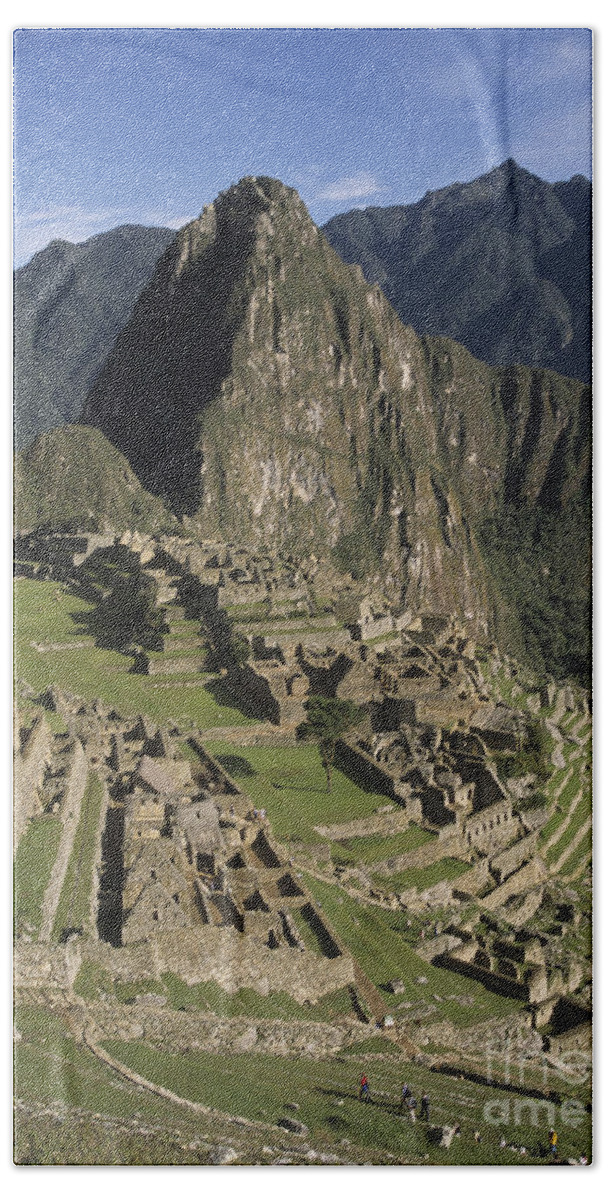 Machu Picchu Beach Sheet featuring the photograph Machu Picchu Peru by James Brunker