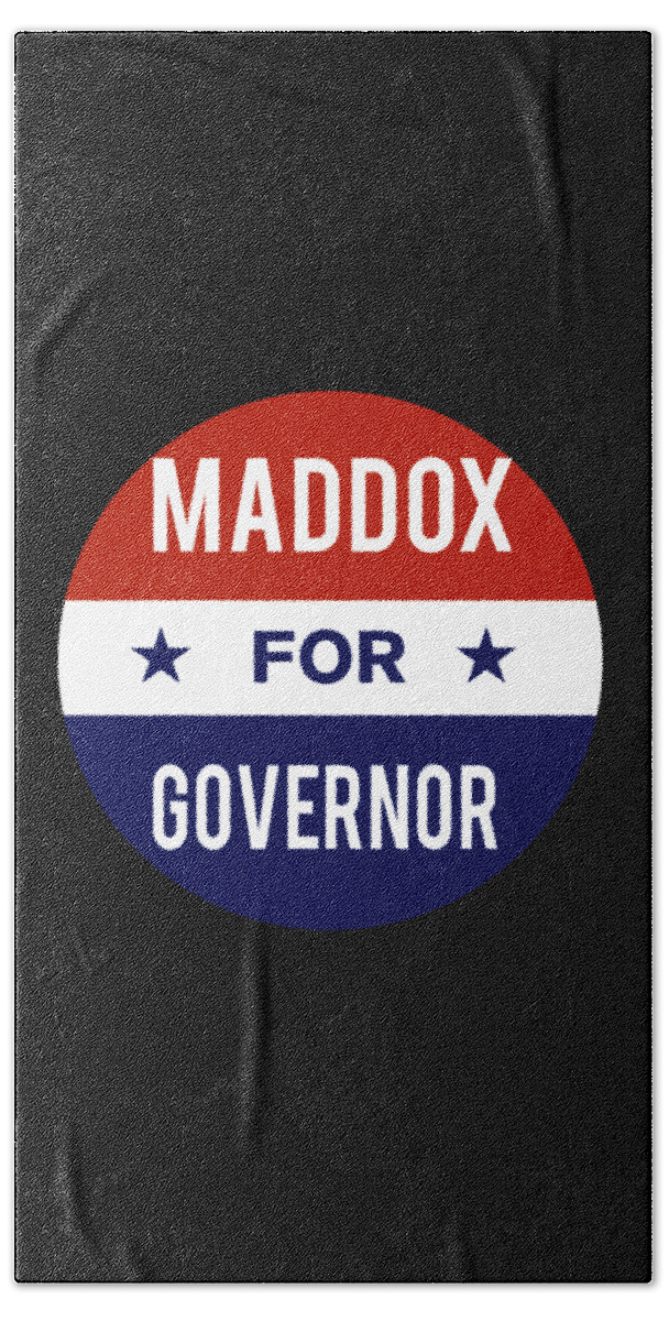 Election Beach Towel featuring the digital art Maddox For Governor by Flippin Sweet Gear
