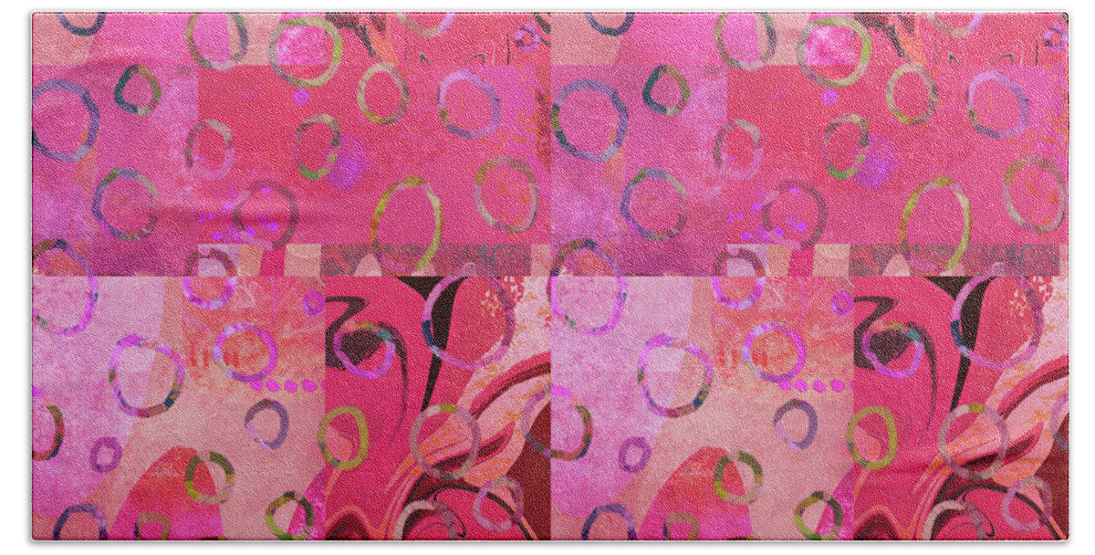Magenta Swirl Beach Towel featuring the digital art Magenta Swirl by Nancy Merkle