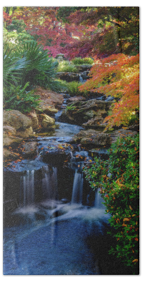Waterfalls Beach Towel featuring the photograph Maple Falls II by Johnny Boyd