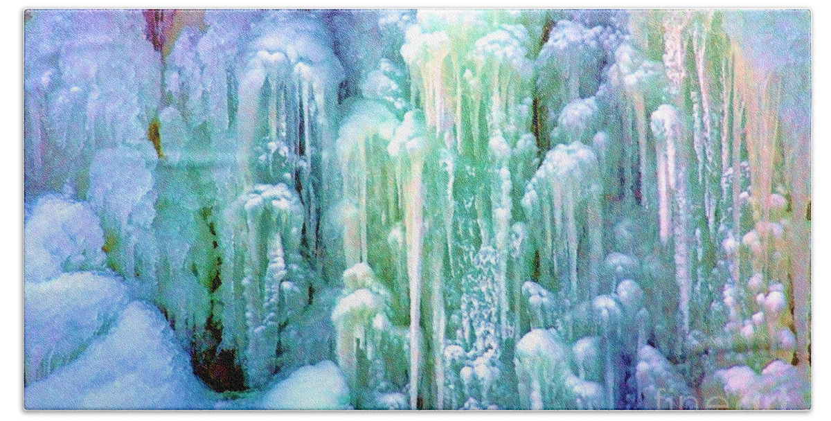 Ice Beach Towel featuring the photograph Mardi Gras Ice by Olivier Le Queinec