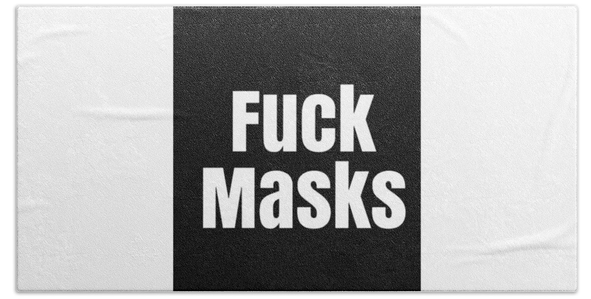 Fuck Masks Beach Towel featuring the digital art Mask Design by Ally White
