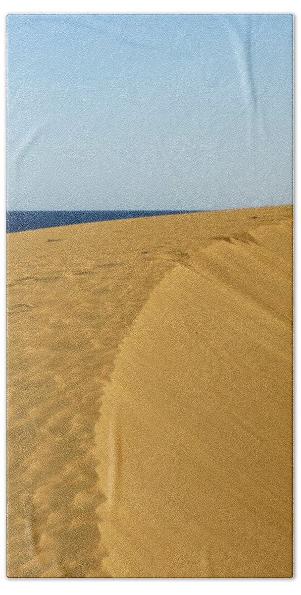 Landscape Beach Towel featuring the photograph Maspalomas beach, Gran Canaria, Canary islands by Severija Kirilovaite
