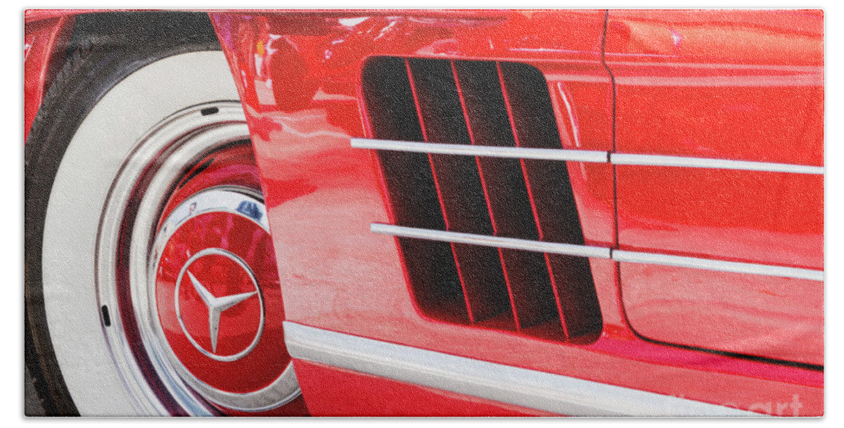 1961 Mercedes Benz 300 Sl Beach Towel featuring the photograph Mb 300 Sl by Dennis Hedberg