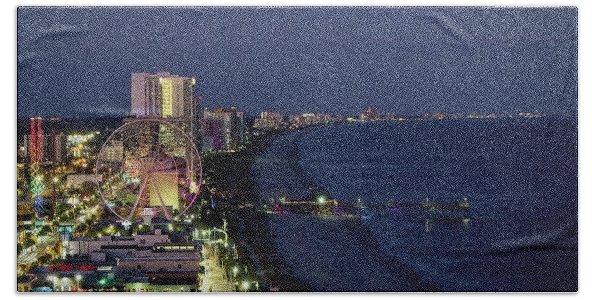 2020 Beach Towel featuring the photograph MB Boardwalk by David Palmer