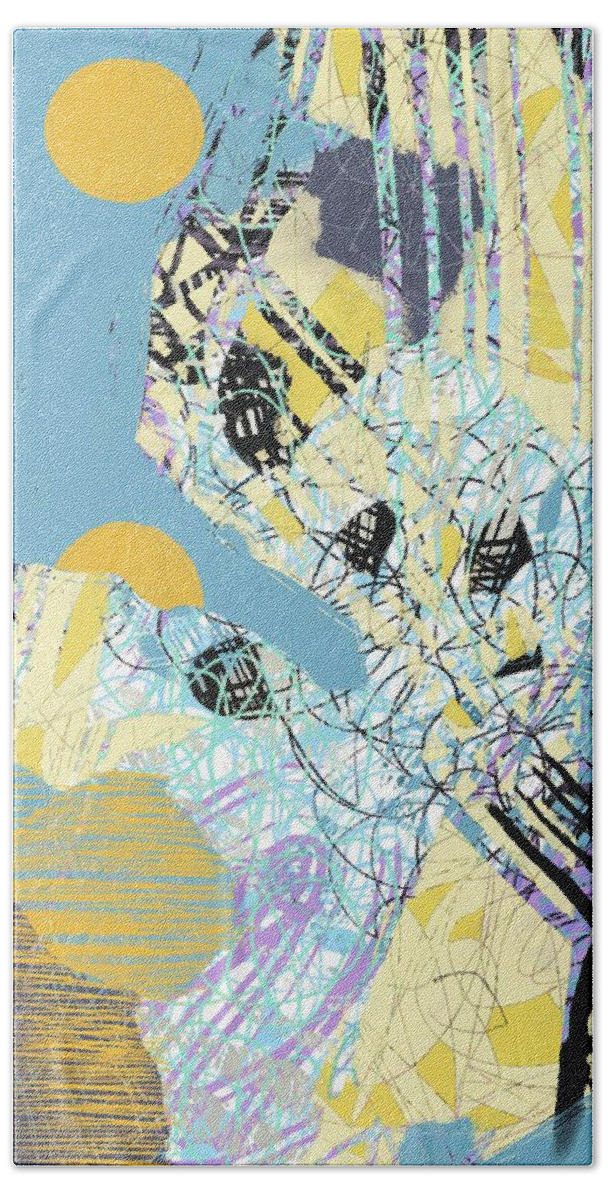 Digital Beach Towel featuring the digital art Meandering Reflections by Jennifer Lommers