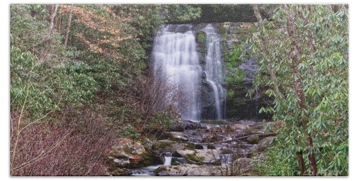 Meigs Falls Beach Towel featuring the photograph Meigs Falls 11 by Phil Perkins