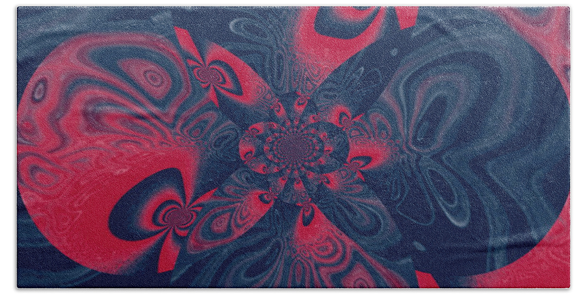 Red Beach Towel featuring the digital art Melted by Designs By L