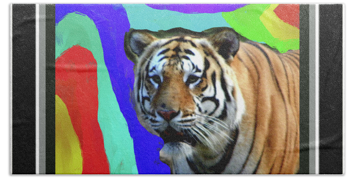  Beach Towel featuring the photograph Memphis Tiger by Shirley Moravec