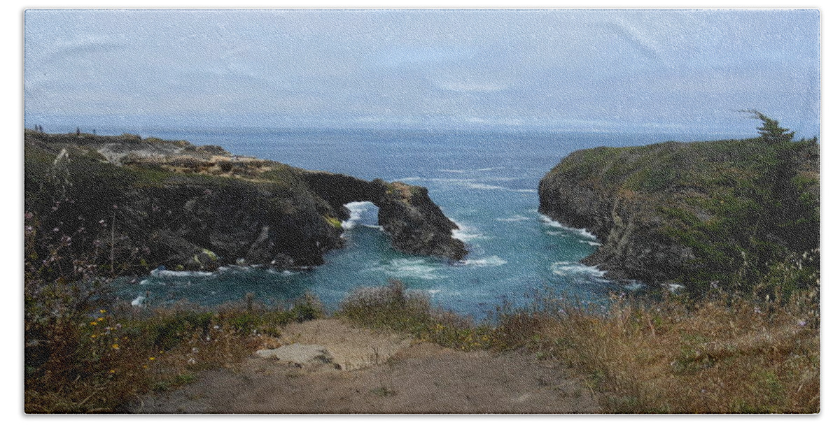 Ocean Beach Towel featuring the photograph Mendocino by Julie Grace