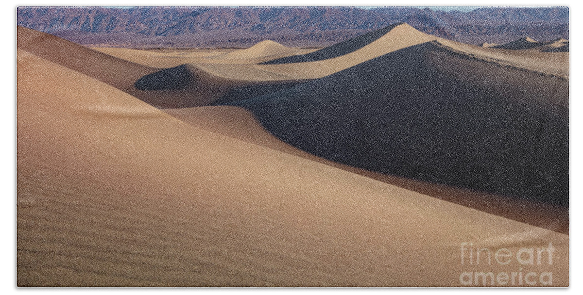 Mesquite Dunes Death Valley Beach Towel featuring the photograph Mesquite Dunes Death Valley by Dustin K Ryan