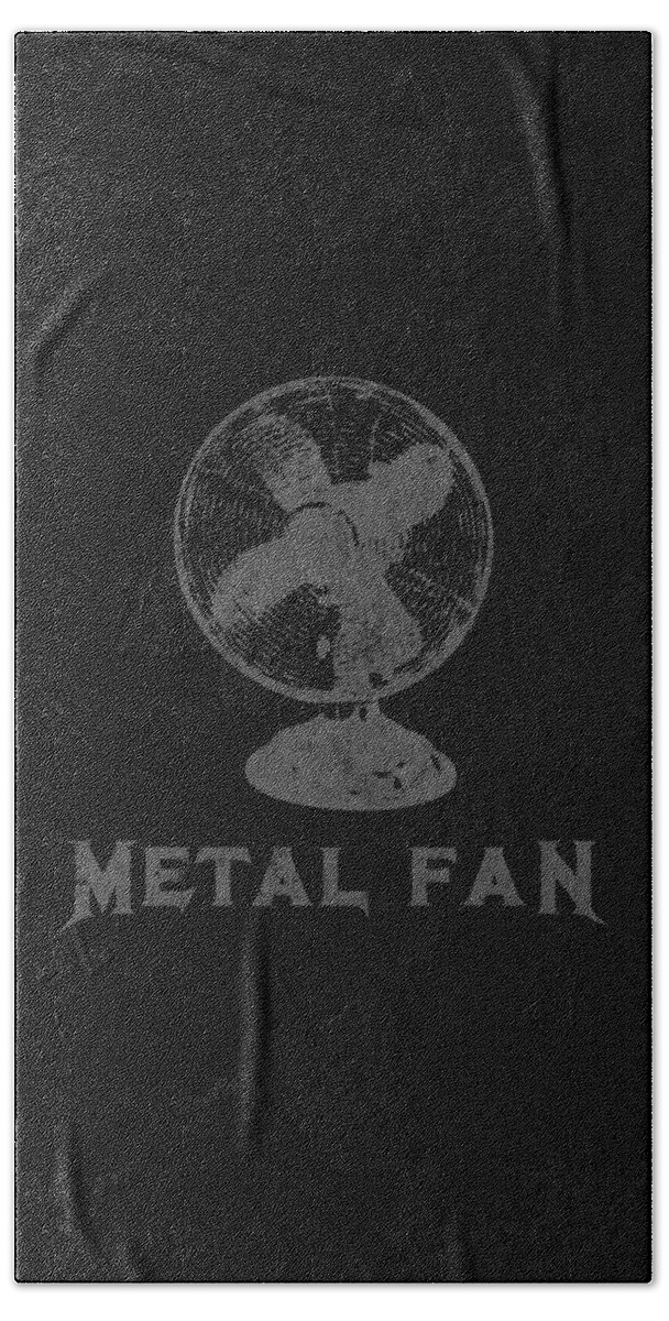 Pun Beach Towel featuring the digital art Metal Fan Heavy Metal Funny Rock Pun by Flippin Sweet Gear