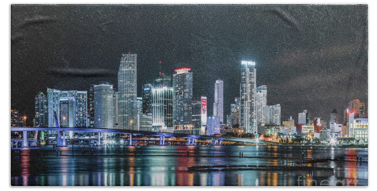 Kremsdorf Beach Towel featuring the photograph Miami Overnight by Evelina Kremsdorf