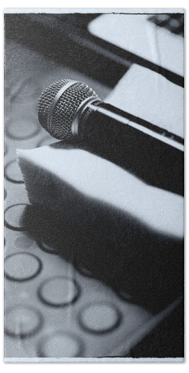 Mic Beach Towel featuring the photograph Mic by Jim Whitley